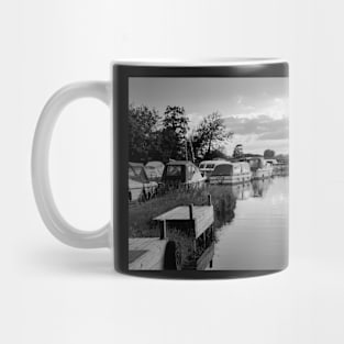 Boats moored in Thurne Dyke, Norfolk Mug